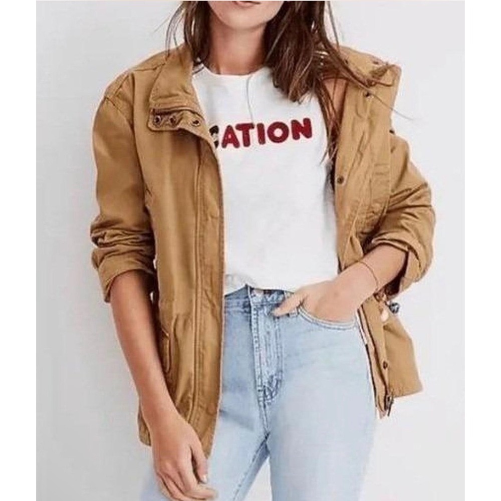 Madewell Prospect Jacket Dark Sahara Tan Utility Field Coat Brown Medium